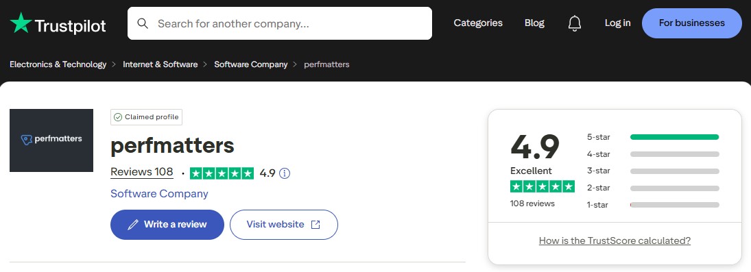 Perfmatters User Reviews on Trustpilot