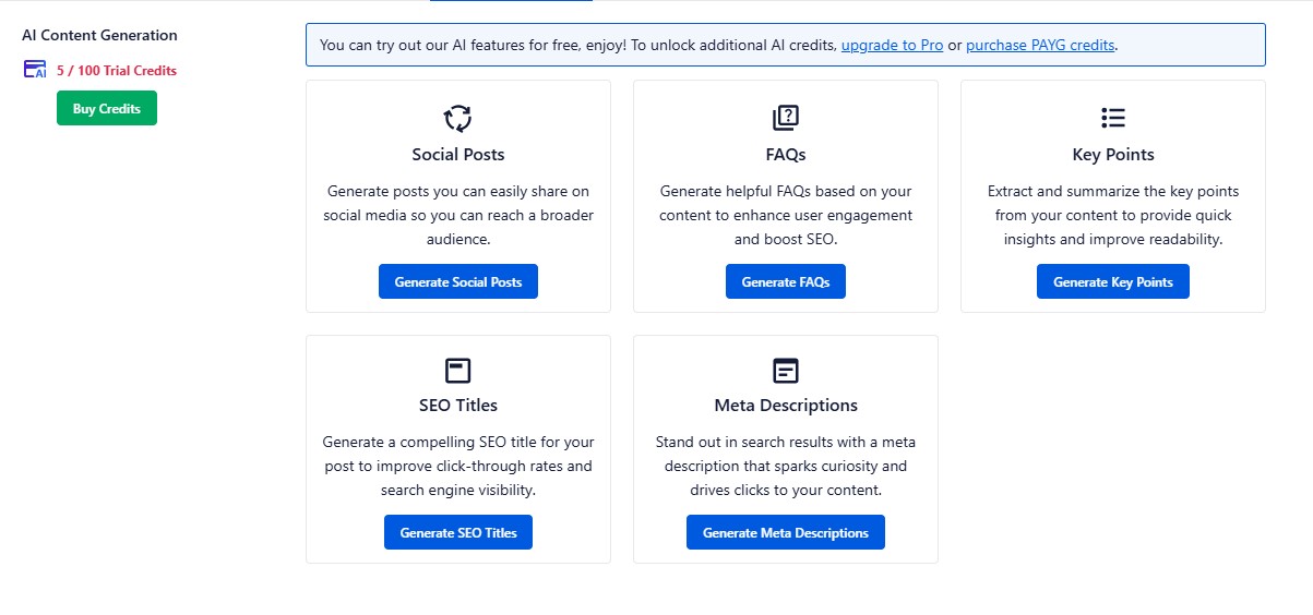 AIOSEO AI Content Generation