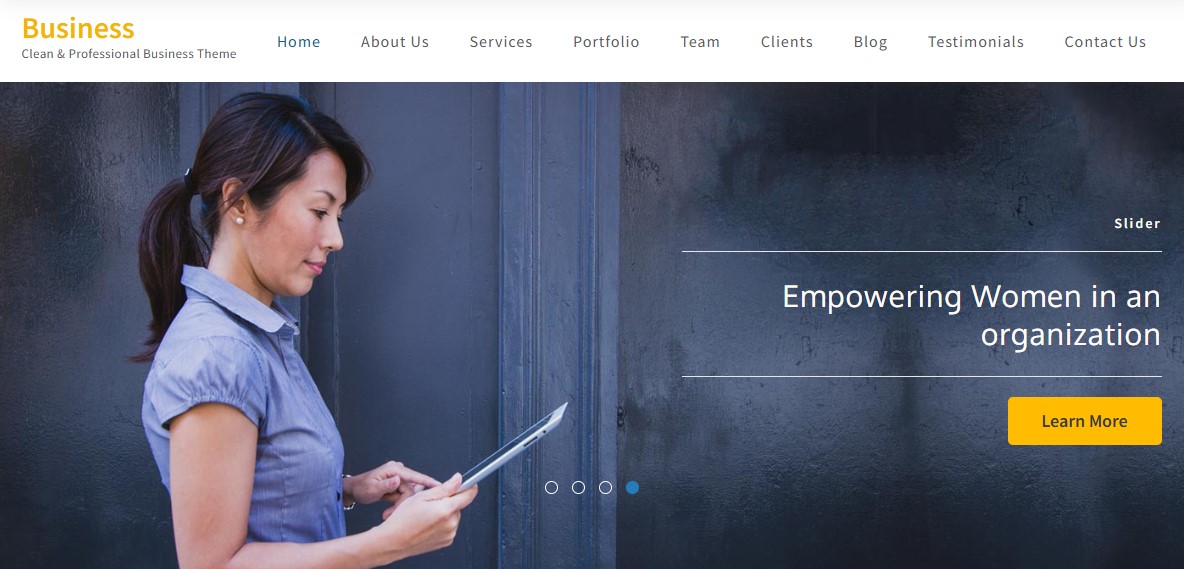 Business One Page - One Page WordPress Theme