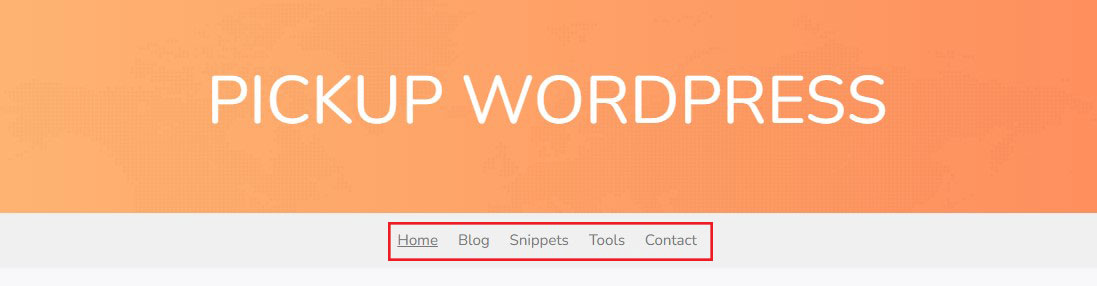 Navigational Links Example