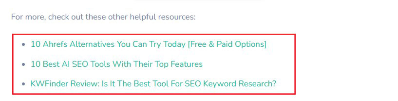 Related Content Links Example