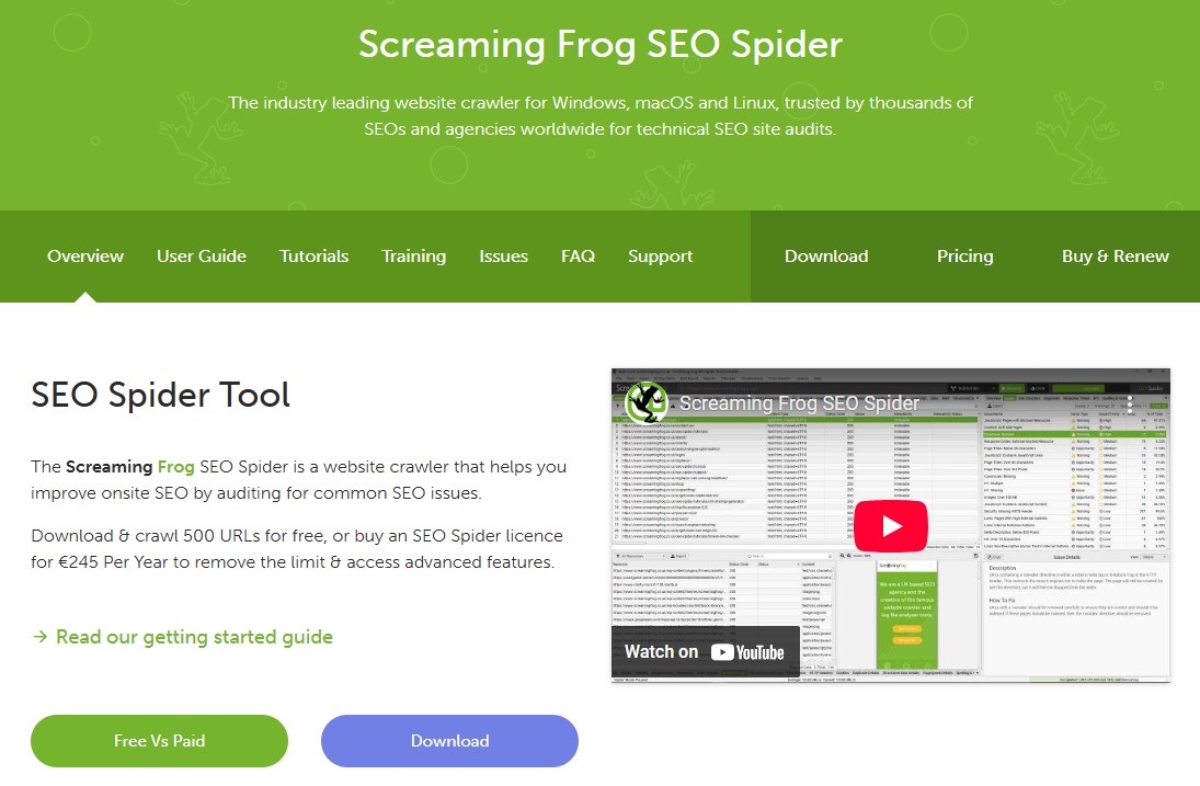 Screaming Frog SEO Spider