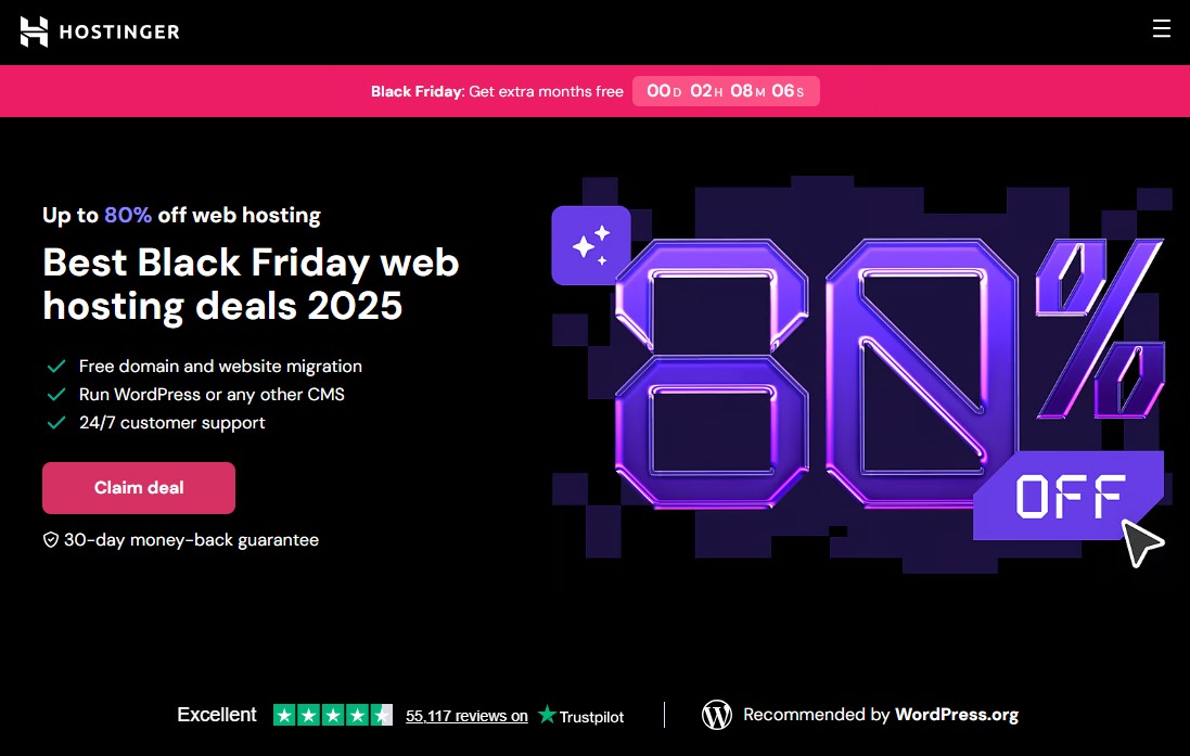 Hostinger black Friday Sale