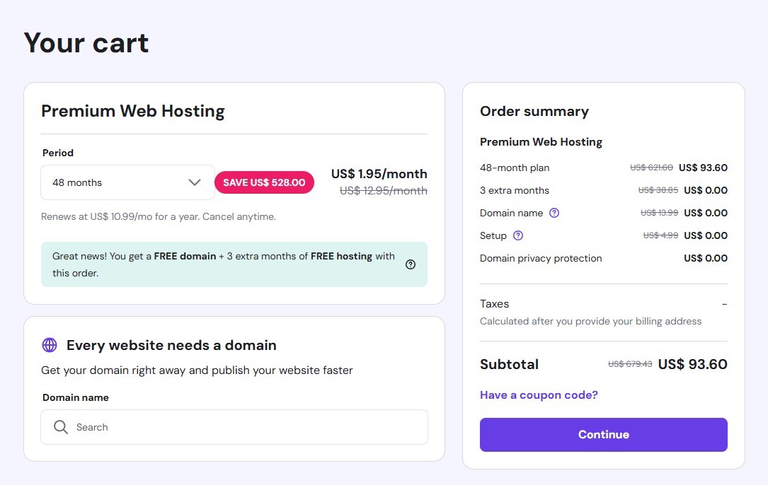 Select 48-month Period for Best Discount