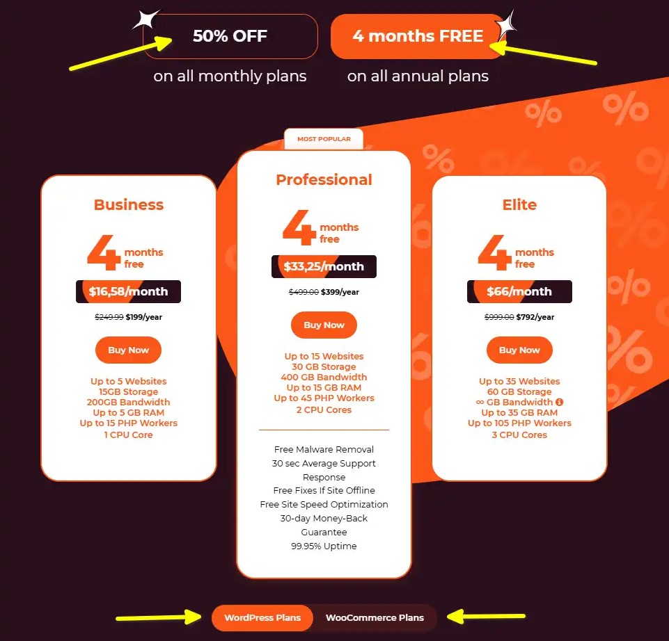 Select Annual WPX Hosting Plan