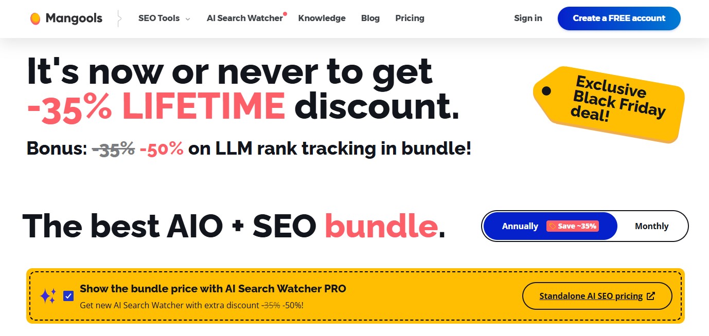 Mangools Black Friday 2025 Offer