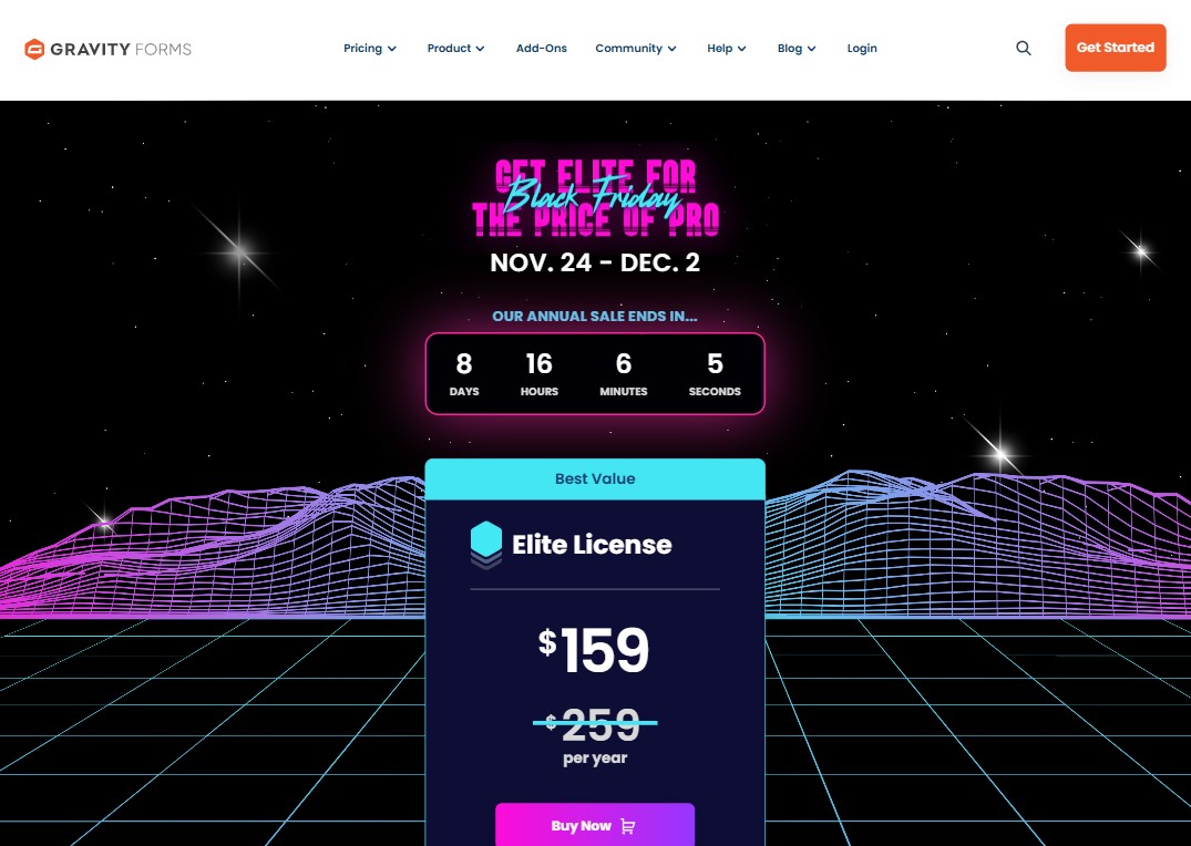 Gravity Forms Black Friday Offer