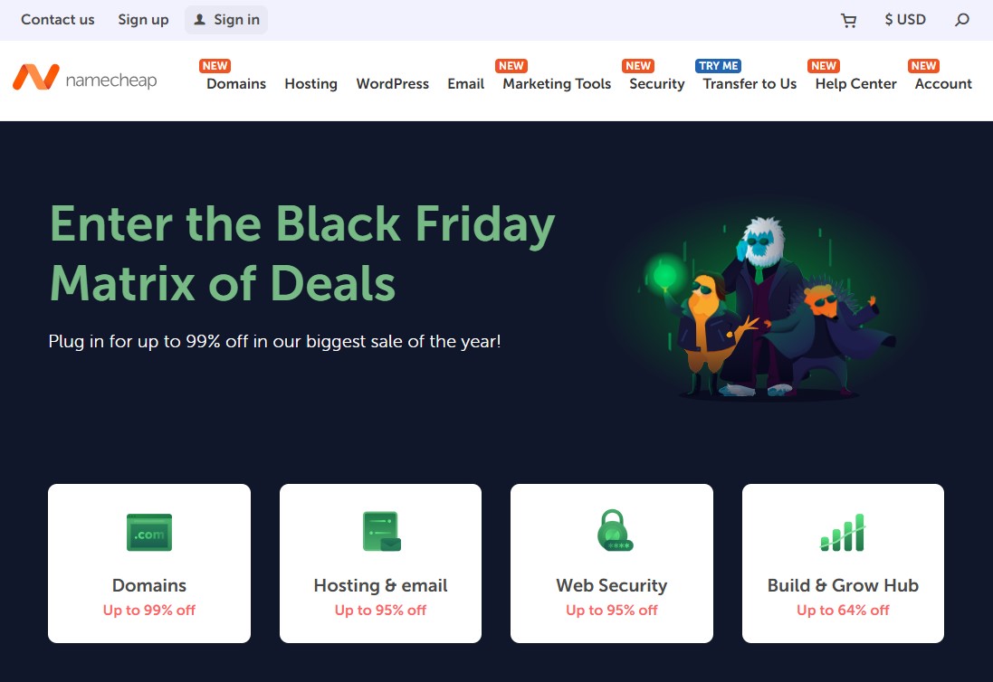 Namecheap Black Friday Deals