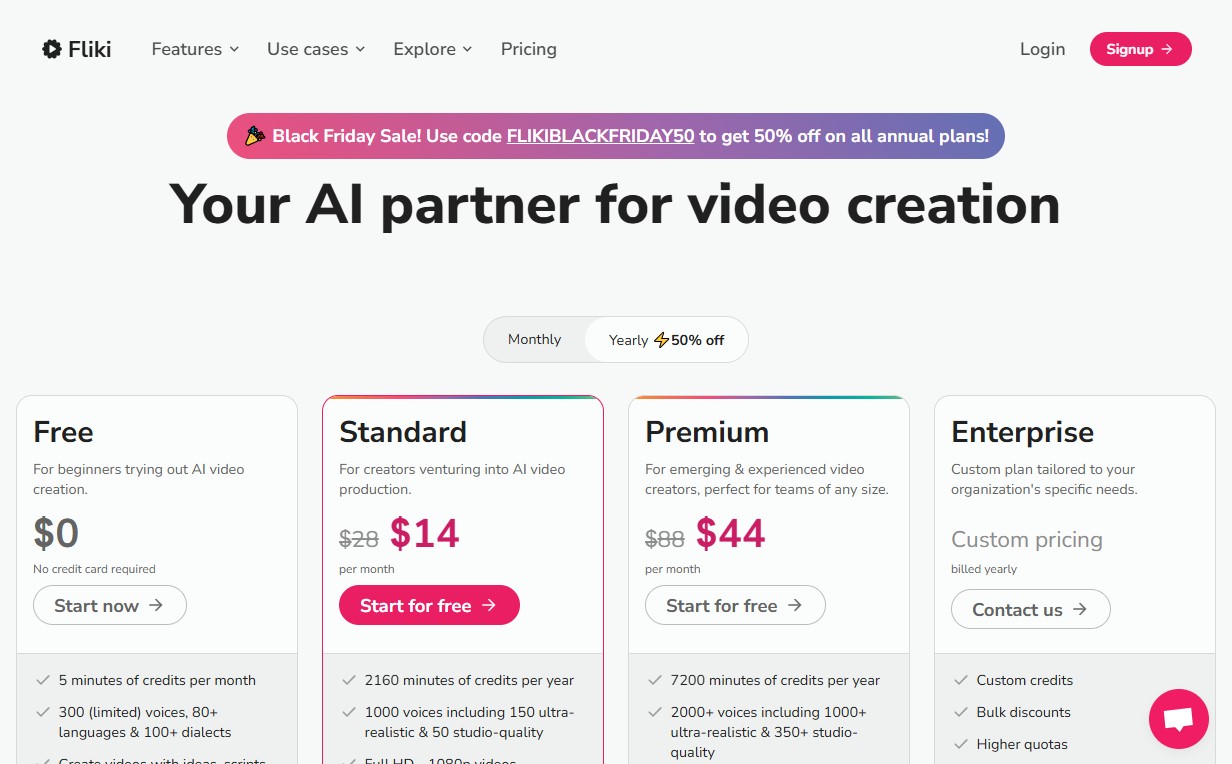 Fliki Black Friday Sale