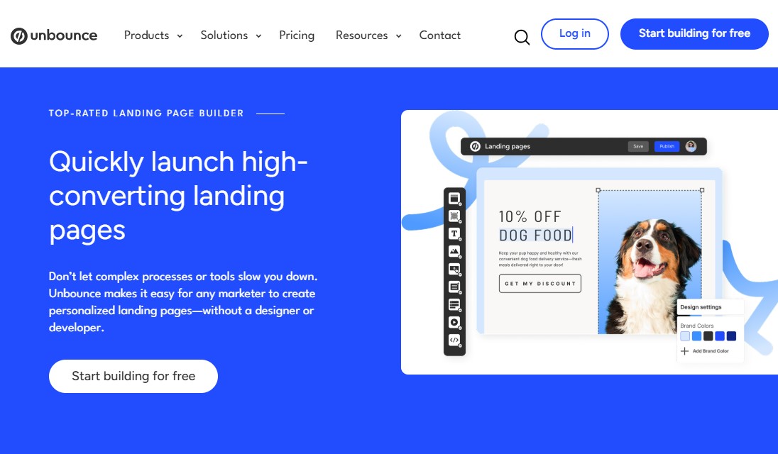 Unbounce Landing Page Builder Homepage