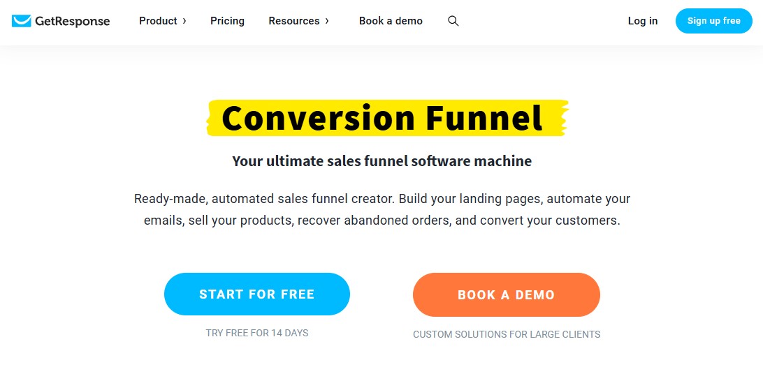 GetResponse Conversion Funnel