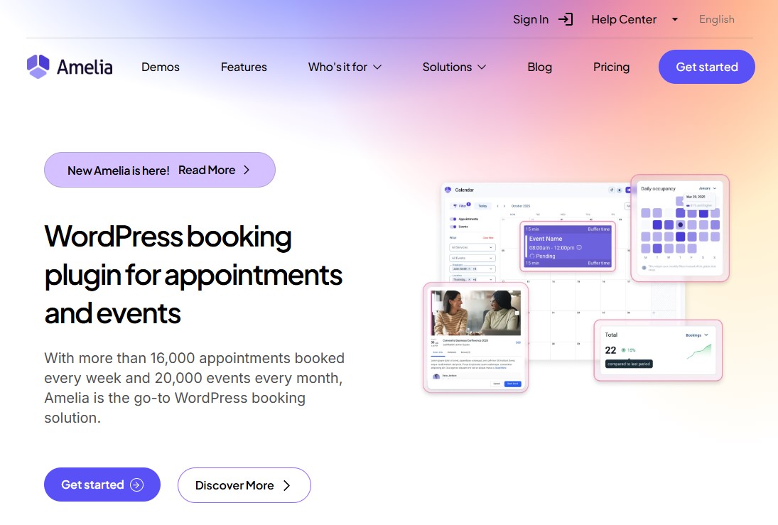 Amelia: WordPress Booking Plugin for Appointments and Events