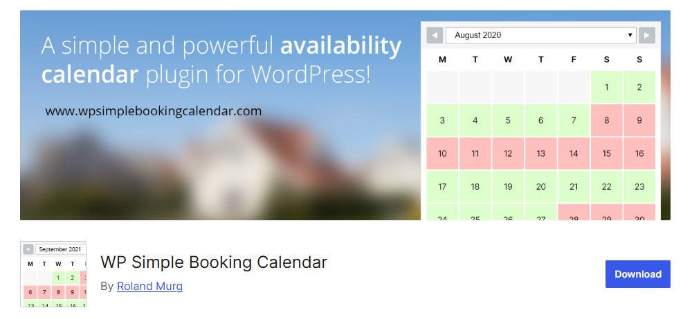 WP Simple Booking Calendar