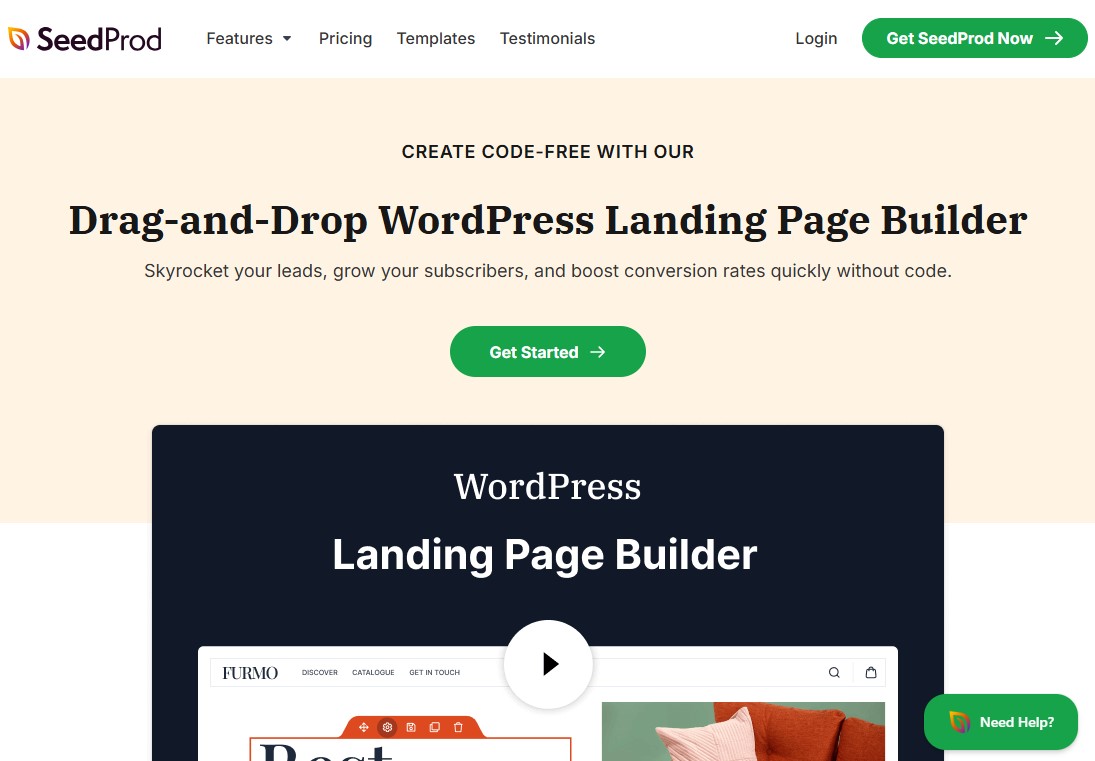 SeedProd - Drag-and-Drop WordPress Landing Page Builder