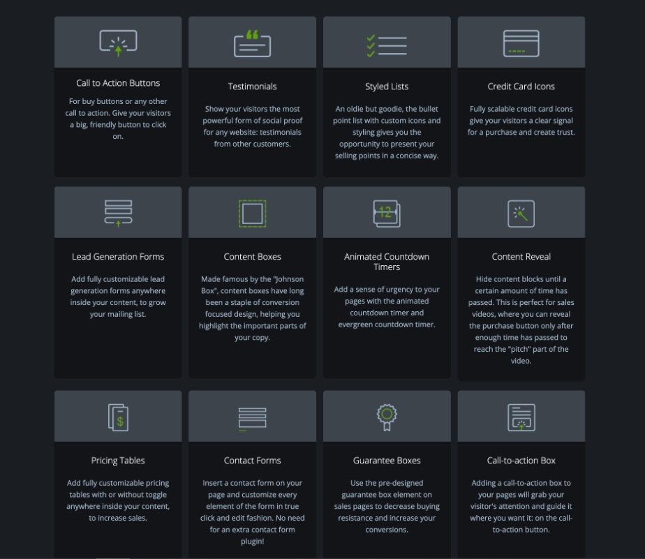 Thrive Architect Conversion Focused Building Blocks