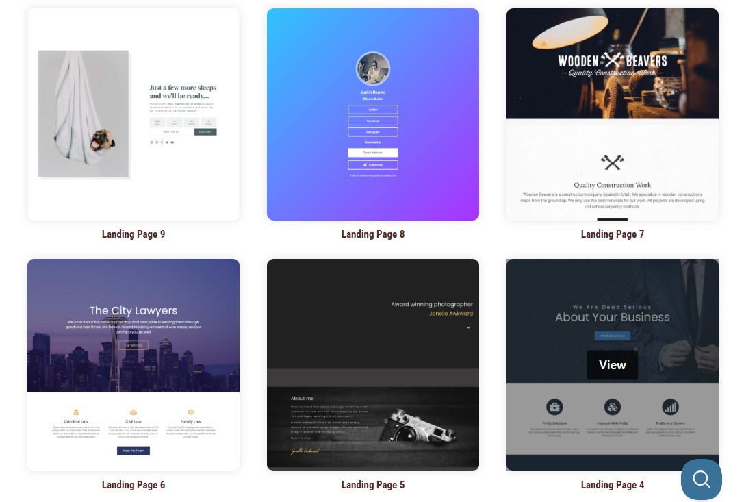 Beaver Builder Landing Page Templates