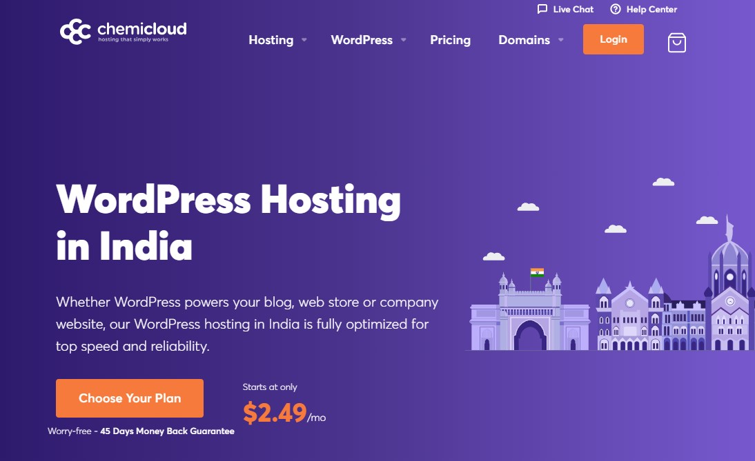 ChemiCloud - Best WordPress Hosting in India