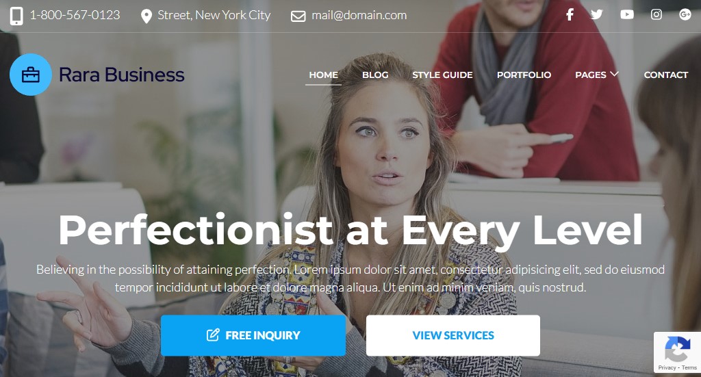 Rara Business WordPress Theme