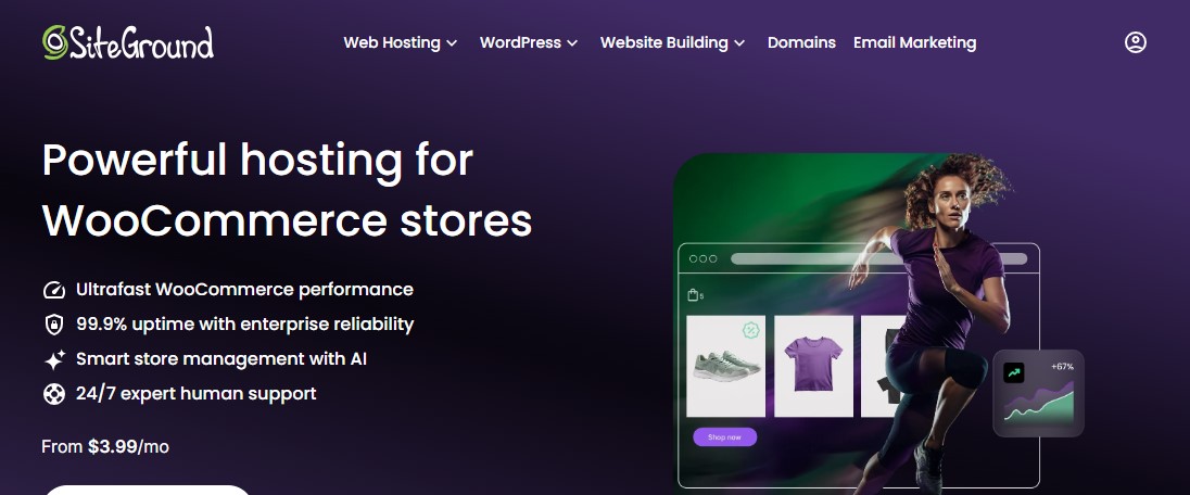 SiteGround – Best Overall WooCommerce Hosting