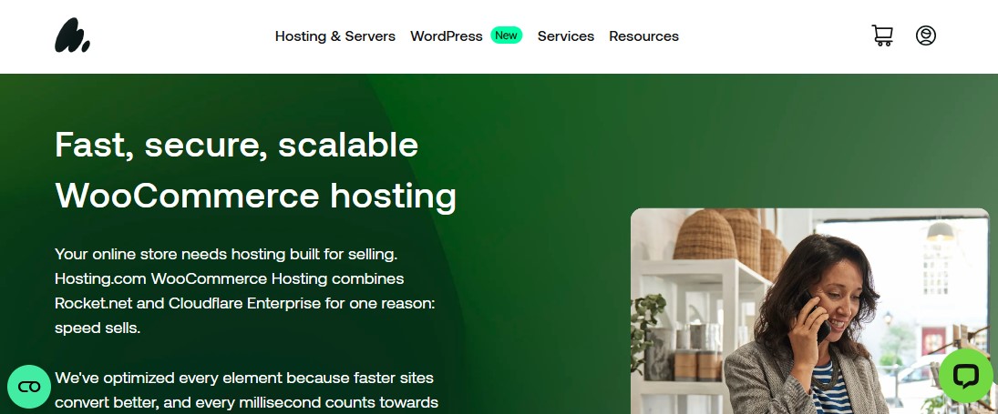 Hosting.com – Best Budget-Friendly WooCommerce Hosting