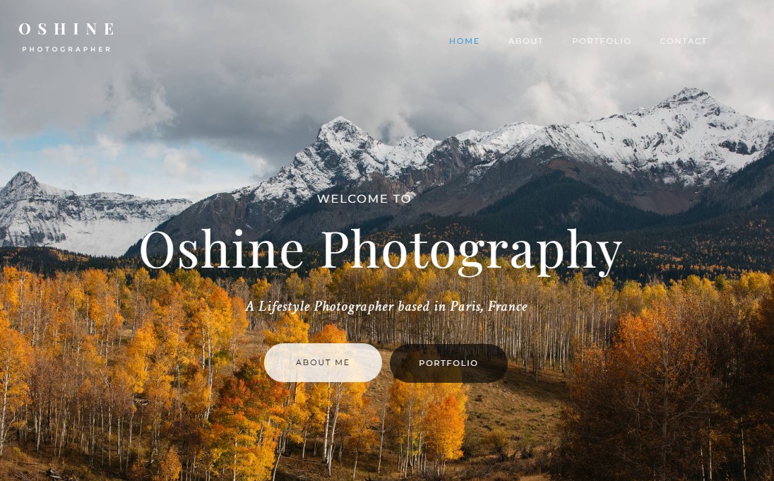 Oshine Photography Template