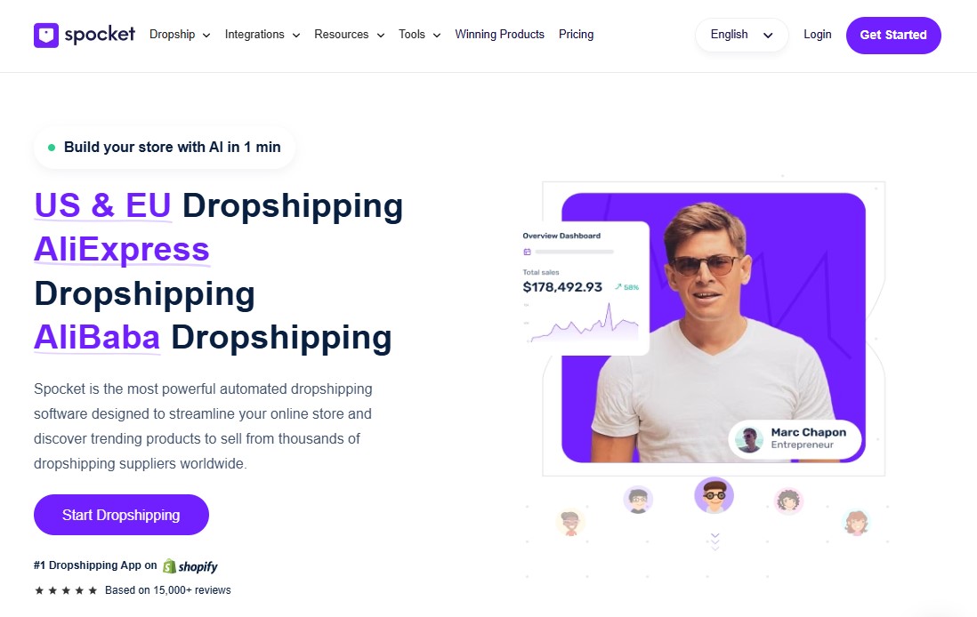 Spocket: Best Dropshipping Suppliers for US + EU Products