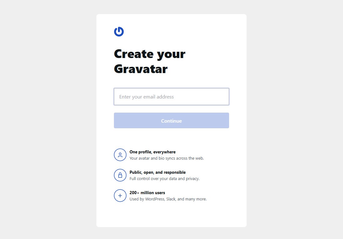Create Your Gravatar Account