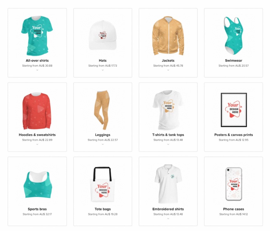 Popular Dropshipping Products in POD Category