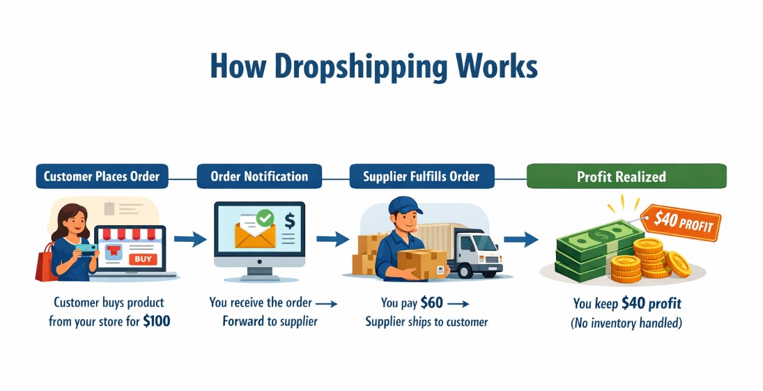 How Dropshipping Works