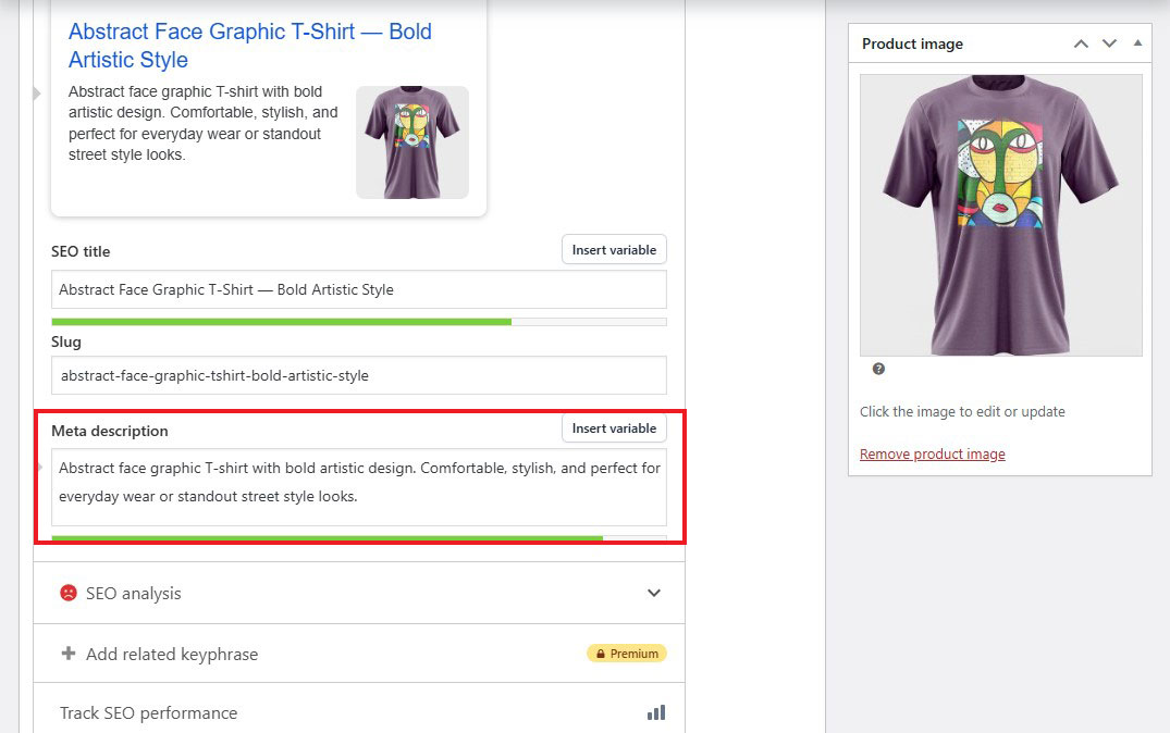 Yoast SEO Meta Description