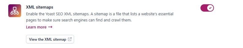 Enable Yoast SEO XML Sitemaps
