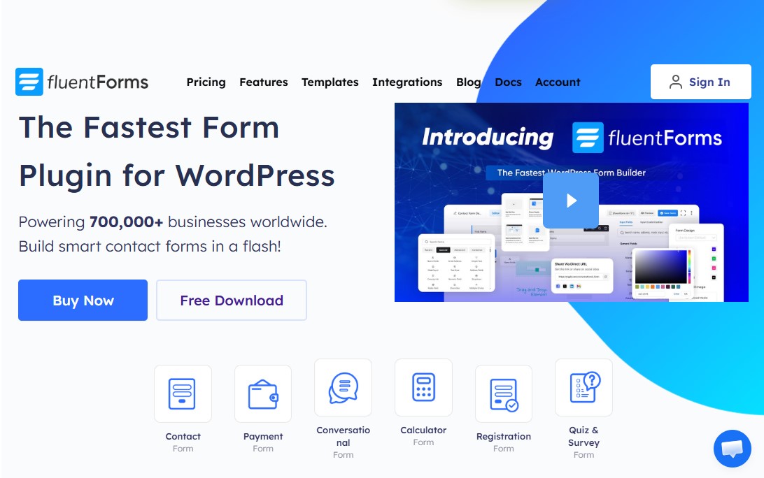 Fluent Forms - WPForms Alternatives