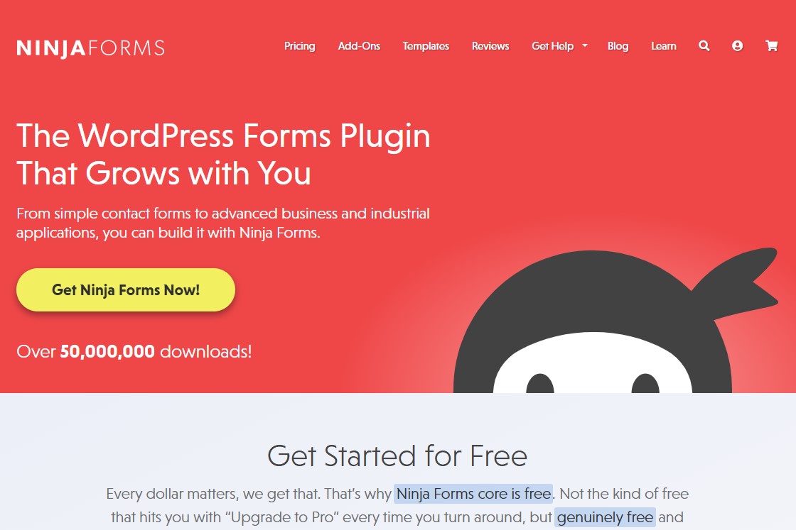 Ninja Forms - WPForms Alternative