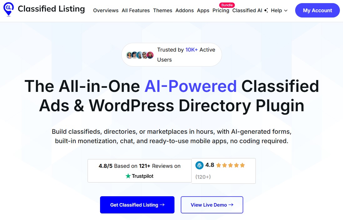 Classified Listing - AI-Powered WordPress Directory Plugin
