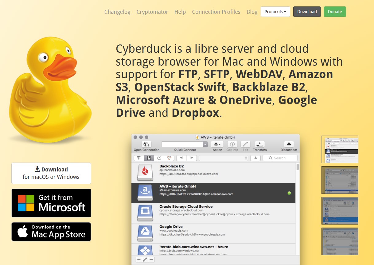 Cyberduck — Best Free FTP Client for Mac